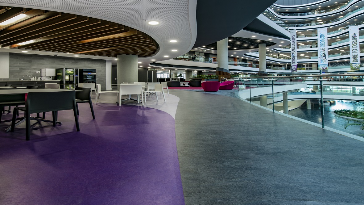 New Discovery Campus purple Marmoleum | Forbo Flooring Systems  South Africa 